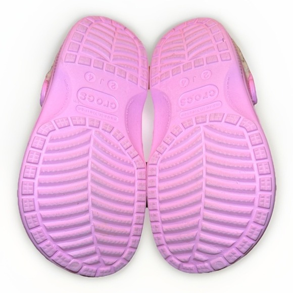 Crocs Classic Faux Fur Lined Pink Clogs Dual Comfort Girls Size J2/J4 - Picture 8 of 8